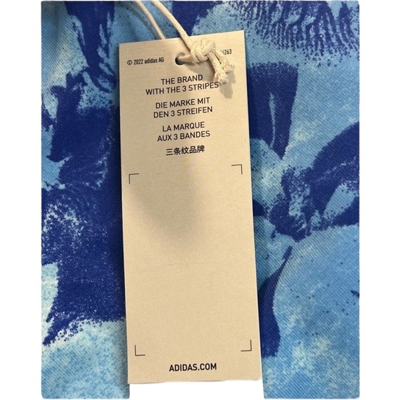 Adidas Floral Graphic Single Jersey Dress, Color Blue, Size Large, NWT - Picture 10 of 10